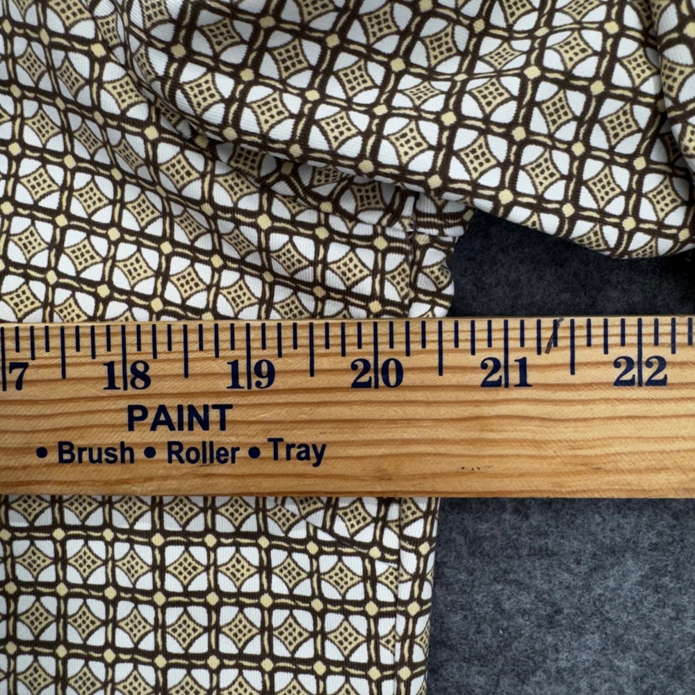 J.McLaughlin Womens Lawrence Dress Size L Tan Geometric Catalina Cloth Roll Tab - Picture 7 of 11